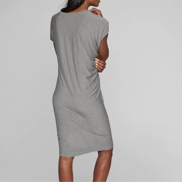 Athleta Draped Crew Dress - size XS Black color - Picture 4 of 12
